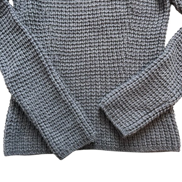 Neiman Marcus Merino Wool Turtleneck Sweater | Charcoal Gray Roll Neck, Small - Picture 4 of 5